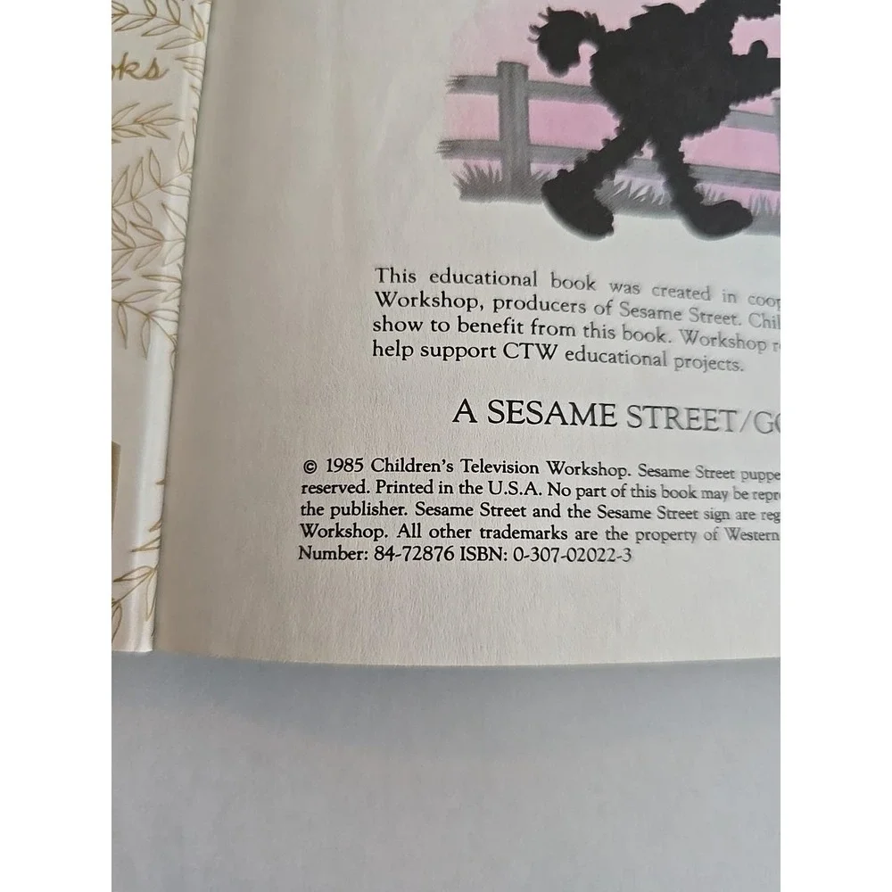 A LITTLE GOLDEN BOOK Sesame Street, Big Birds Day On The Farm, 1985